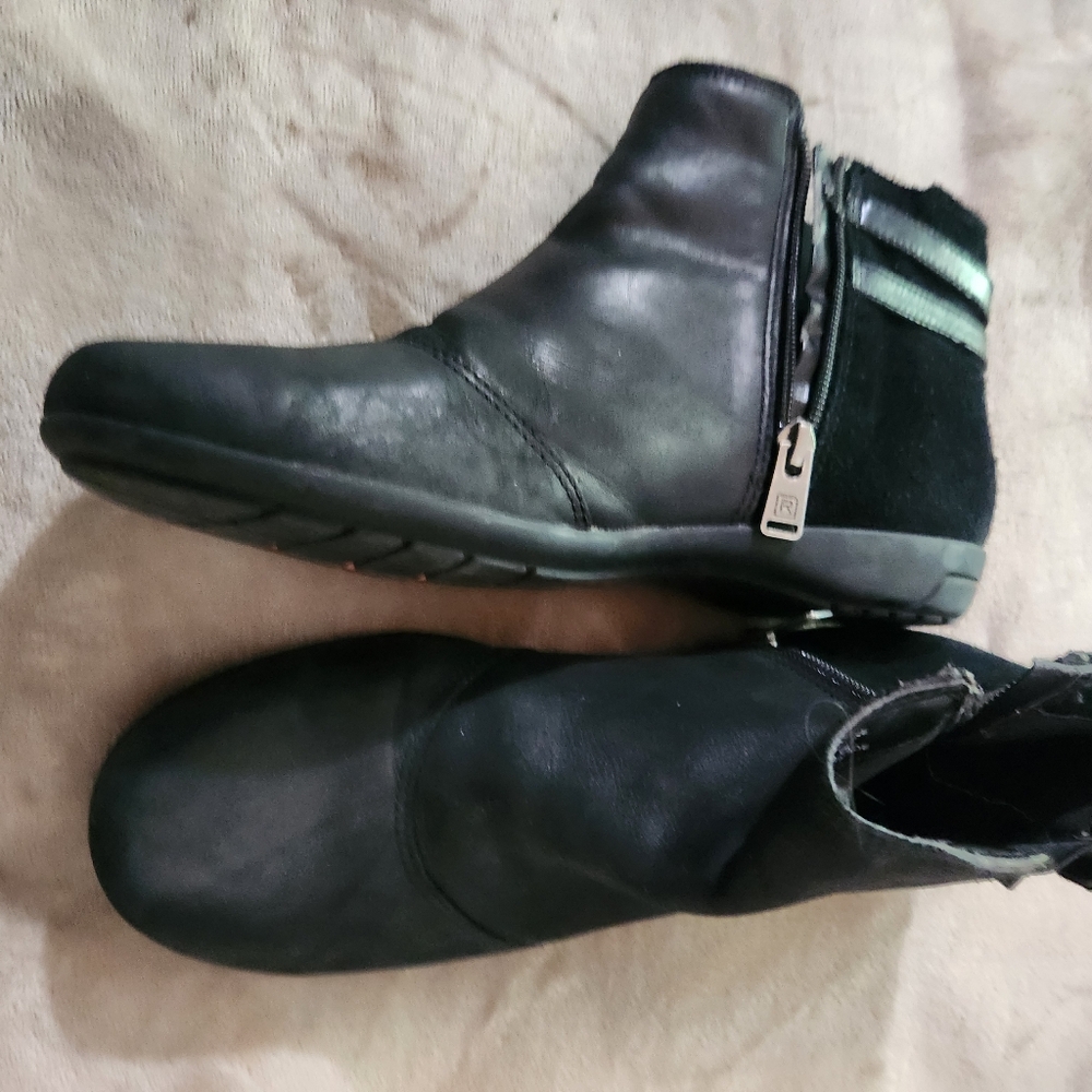 Rockport black booties, size 8